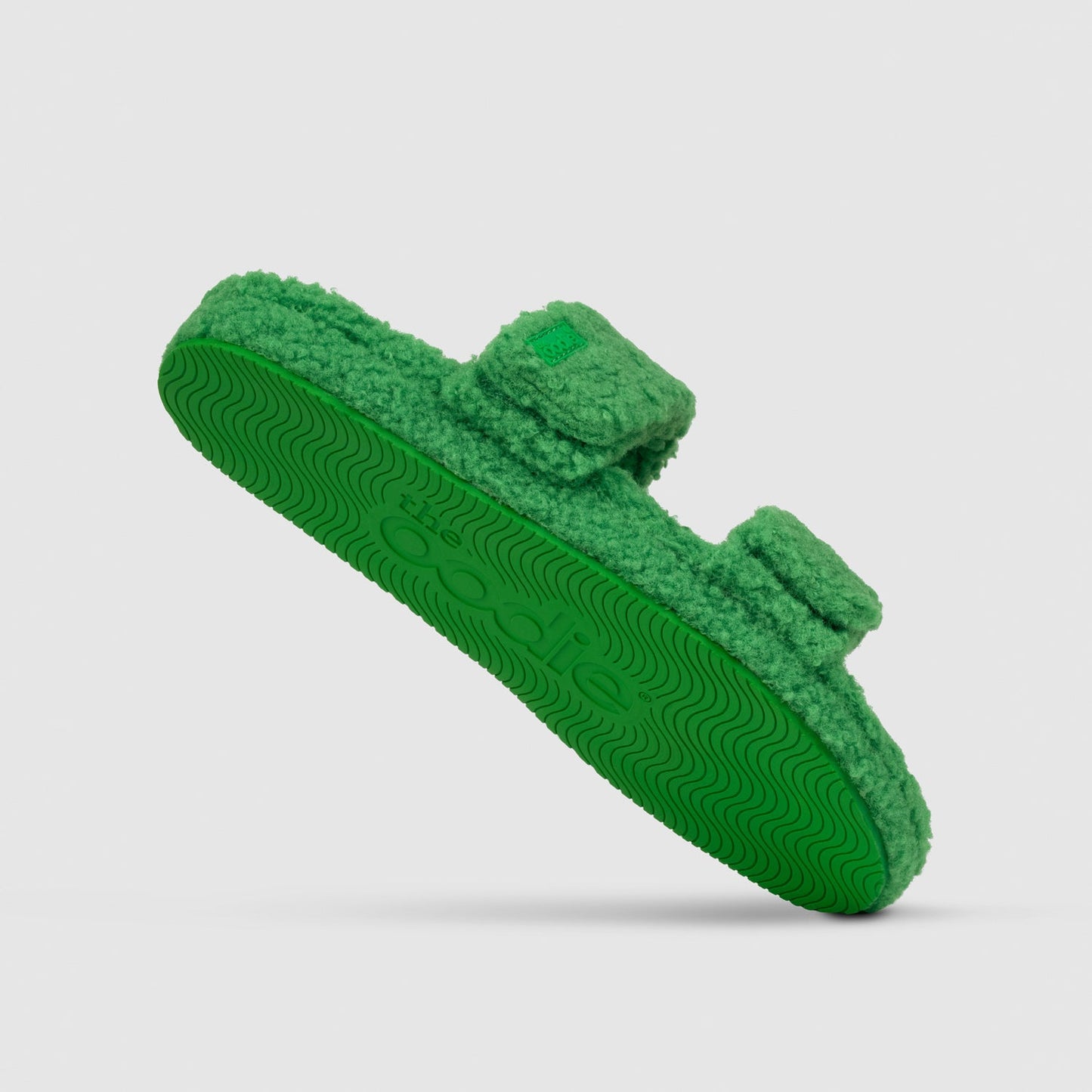 Green Two Strap Sherpa Slide