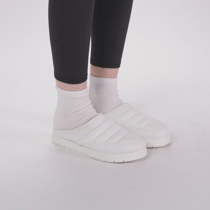 White Puffer Slip On